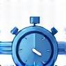 Icon representing time saving.