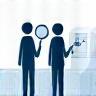 Icon representing analysis or discussion.